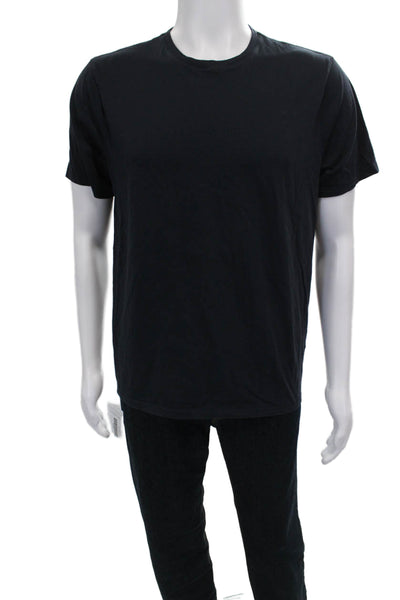 Vince Mens Black Pima Cotton Crew Neck Short Sleeve T-Shirt Size M