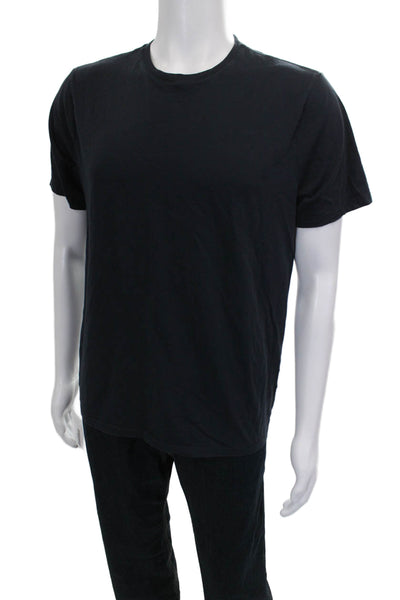 Vince Mens Black Pima Cotton Crew Neck Short Sleeve T-Shirt Size M