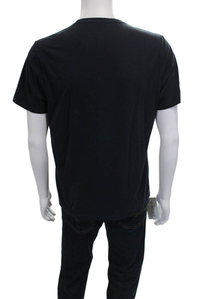 Vince Mens Black Pima Cotton Crew Neck Short Sleeve T-Shirt Size M