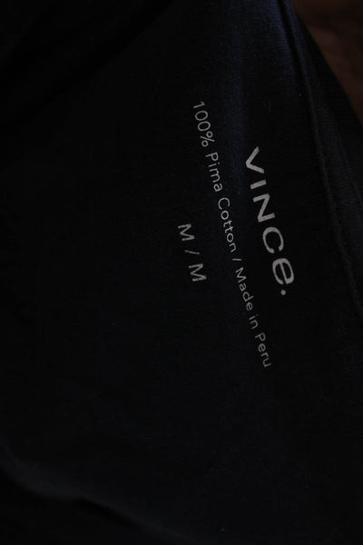 Vince Mens Black Pima Cotton Crew Neck Short Sleeve T-Shirt Size M