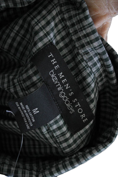 The Men's Store at Bloomingdale's Mens ButtonUp Check Cotton Shirt Green Size M