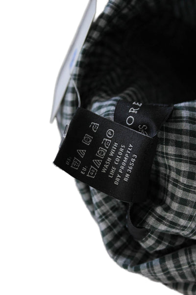 The Men's Store at Bloomingdale's Mens ButtonUp Check Cotton Shirt Green Size M