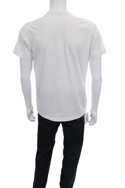 AG Mens White Crew Neck Short Sleeve T-Shirt Size M