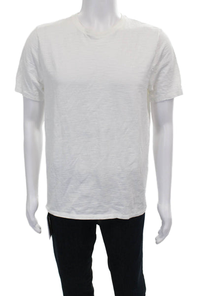 Vince Mens T-Shirt White Crew Neck 100% Cotton Size M