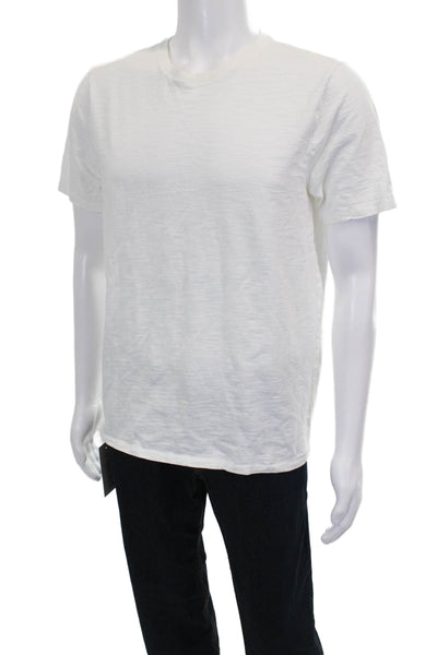 Vince Mens T-Shirt White Crew Neck 100% Cotton Size M