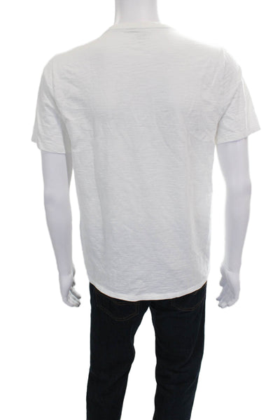 Vince Mens T-Shirt White Crew Neck 100% Cotton Size M