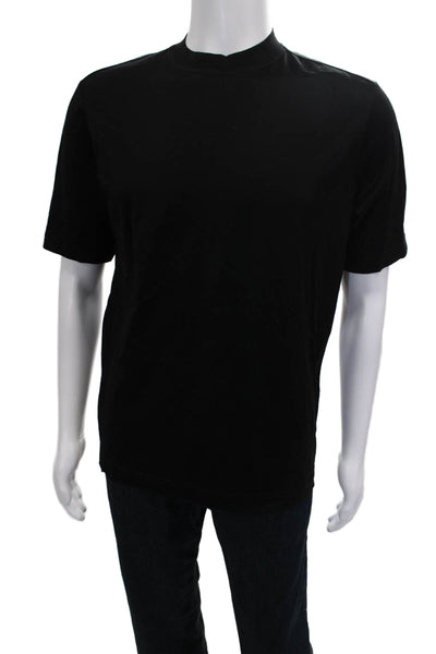 Pal Zileri Mens T-Shirt Black Cotton Crew Neck Short Sleeve Size M
