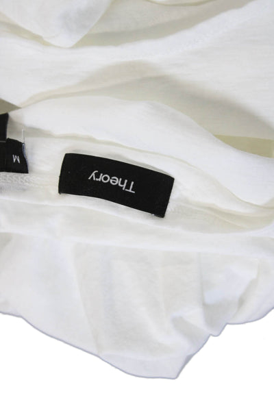 Theory Mens T-Shirt White Pima Cotton Crew Neck Short Sleeve Size M
