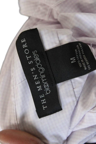 The Men's Store at Bloomingdale's Mens Pink Striped Button Up Shirt Size M