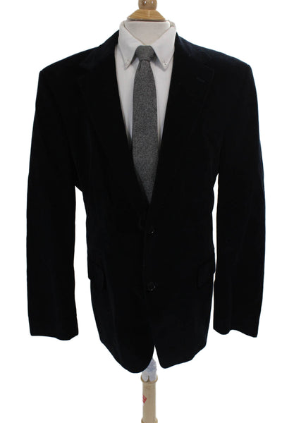 Boss Hugo Boss Mens Blazer Black Cotton Solid Size L