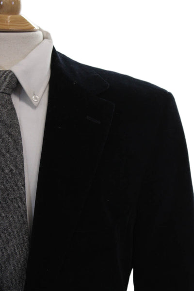 Boss Hugo Boss Mens Blazer Black Cotton Solid Size L