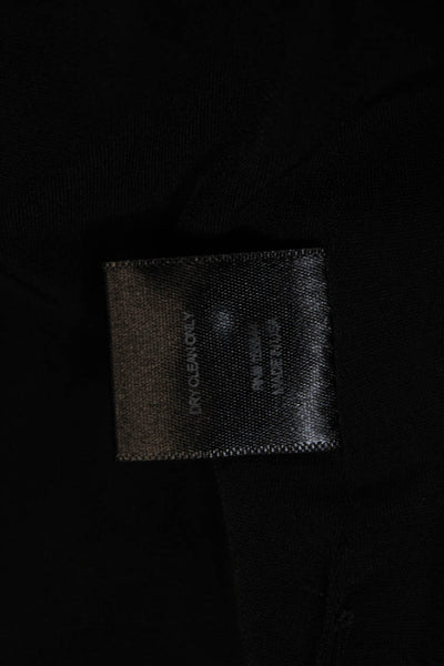 Le Superbe Women Long Pencil Skirt Black Animal Print Polyester Size M