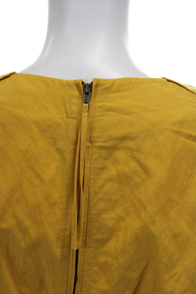 Apiece Apart Womens Mini Yellow V-Neck 3/4 Sleeve Dress Size 2