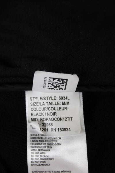 Canada Goose Mens Black Merino Wool Full Zip Sweater Mock Neck Size M