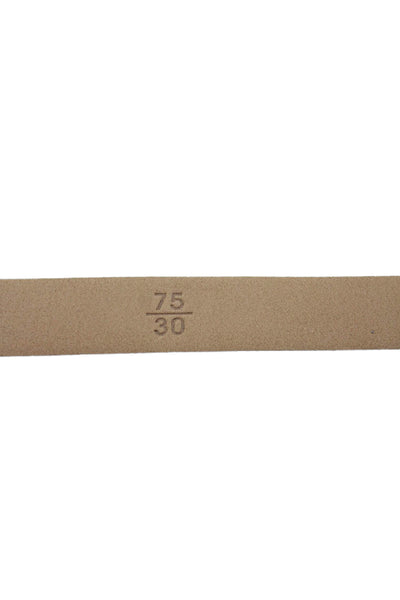 Chanel Womens Leather CC Skinny Belt Black Size 30