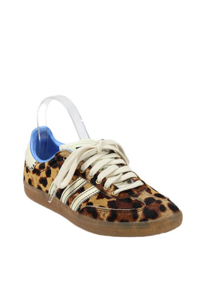 Adidas X Wales Bonner Womens Animal Print Sneakers Brown Size 6.5