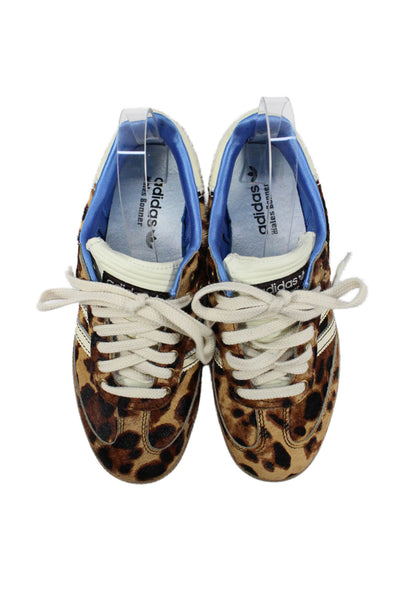 Adidas X Wales Bonner Womens Animal Print Sneakers Brown Size 6.5