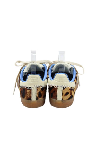 Adidas X Wales Bonner Womens Animal Print Sneakers Brown Size 6.5