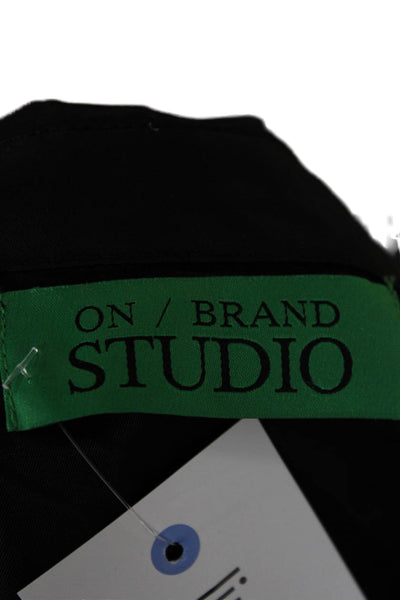 On Brand Studio Womens Black Utility Jumpsuit Long Sleeve Zip Size XS