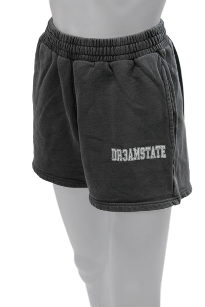 Ksubi Womens Gray Cotton Sweat Shorts Logo Size S