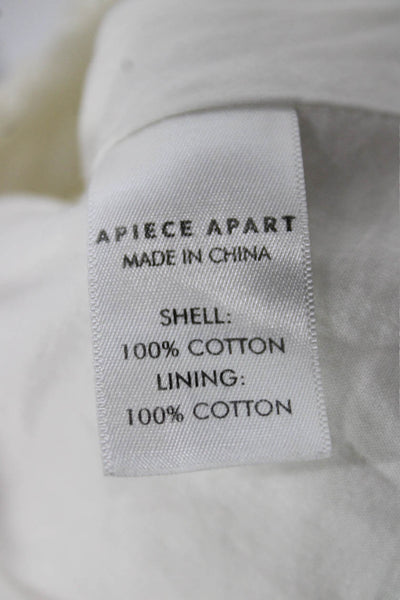 Apiece Apart Womens Mini Skirt Ivory Cotton Size 0