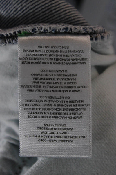 Re/Done Womens Straight Blue Jeans Mid Rise Cotton Blend Size 24