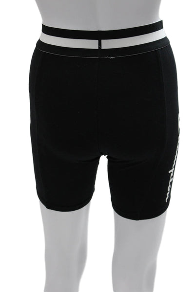 Champion Womens Biker Shorts Black Cotton Solid Sports Fall Size S