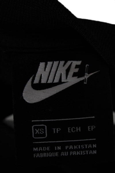 Nike Women Pullover Sweatshirt Black Crew Neck Long Sleeve Size XS