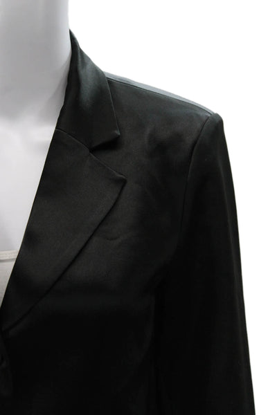 Sylc Womens Basic Jacket Black Button Long Sleeve 77% Acetate Size S