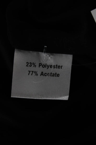 Sylc Womens Basic Jacket Black Button Long Sleeve 77% Acetate Size S