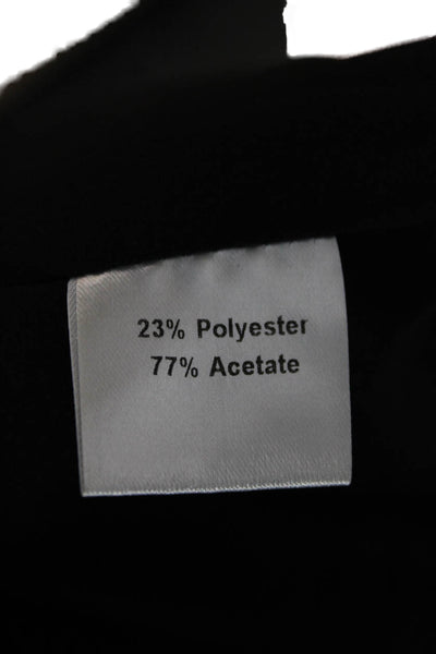 Sylc Womens Blazer Black Acetate Button Long Sleeve Size S
