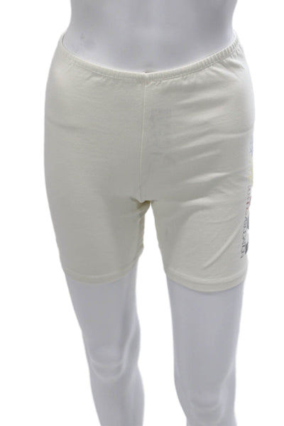 Madhappy Womens Biker Shorts Ivory Size S