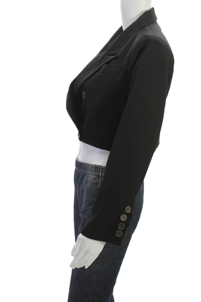 Danielle Guizio Women Basic Jacket Black Polyester Long Sleeve Size M