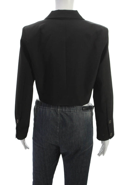 Danielle Guizio Women Basic Jacket Black Polyester Long Sleeve Size M