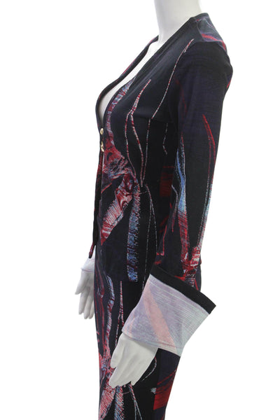Louisa Ballou Womens Skirt Suit Multicolor Floral Size M
