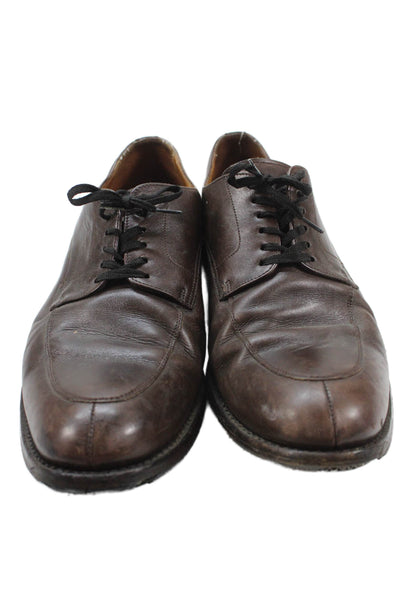 Barneys New York Mens Leather Lace Up Oxford Shoes Walnut Brown Size 11