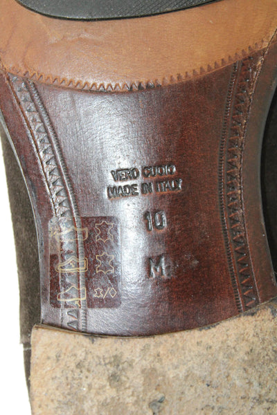 Barneys New York Mens Suede Stretch Inset Ankle Boots Brown Size 10 Medium