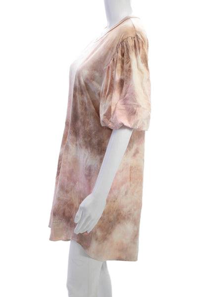 ALC Womens T-Shirt Dress Multicolor Tie Dye Cotton Half Sleeve Size XL