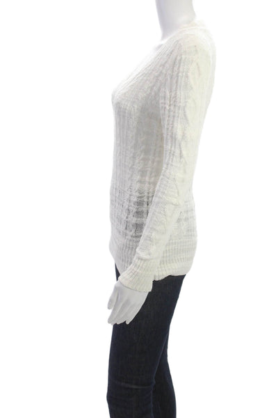 Rag & Bone Womens V-Neck Pullover Sweater White Size 2XS