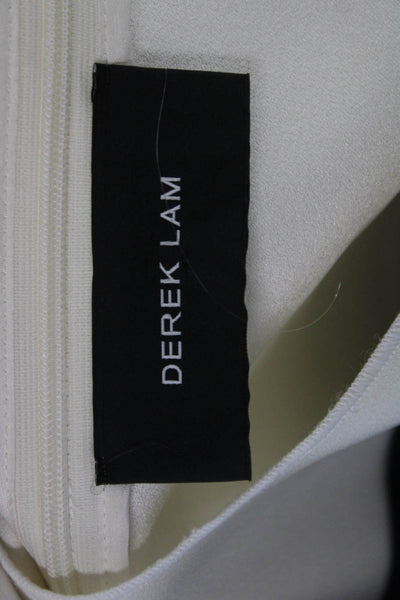 Derek Lam Womens Basic Colorblock Acetate Blouse 3/4 Sleeve Blue Size 0