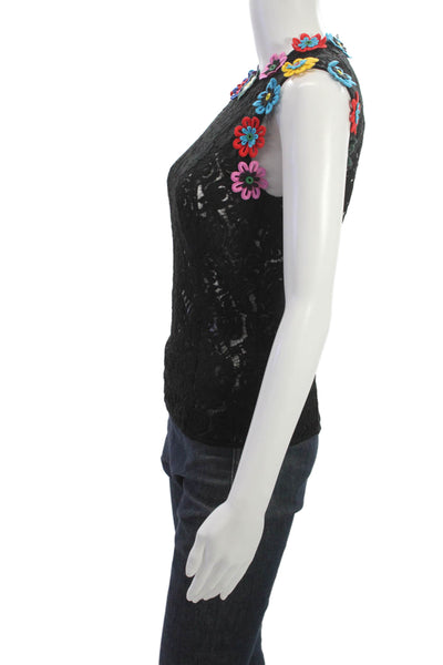 Mary Katrantzou Women Basic Floral Viscose High Neck Sleeveless Tank Size 6