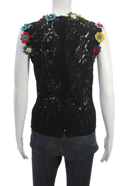Mary Katrantzou Women Basic Floral Viscose High Neck Sleeveless Tank Size 6