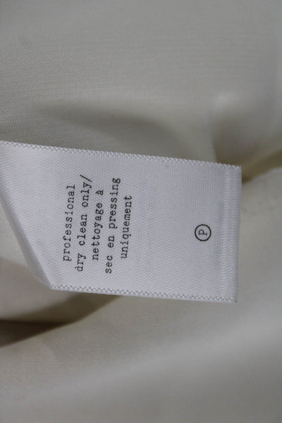 Rag & Bone Women Basic Tank Ivory Triacetate Round Neck Sleeveless Zip Size 0