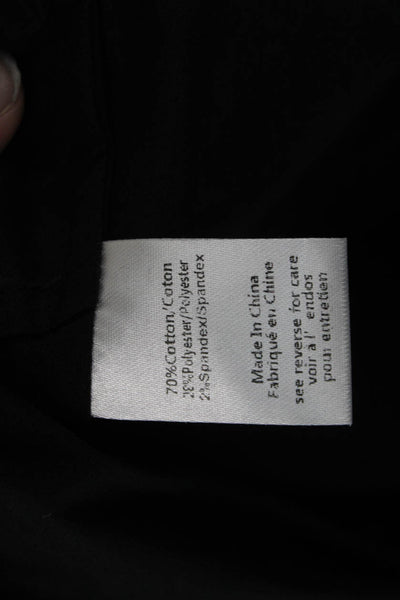 Caroline Constas Women Cropped Off Shoulder Blouse Black Short Sleeve Size XS