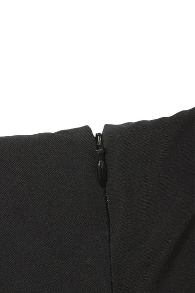 Theory Womens Ankle Pants Black Zip Size 4