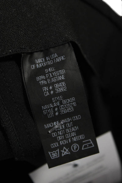 Theory Womens Ankle Pants Black Zip Size 4