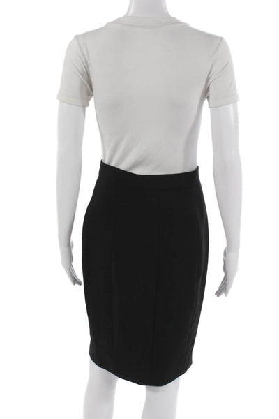Barbara Bui Women Black Straight Pencil Skirt Knee Length Polyester Zip Size 38