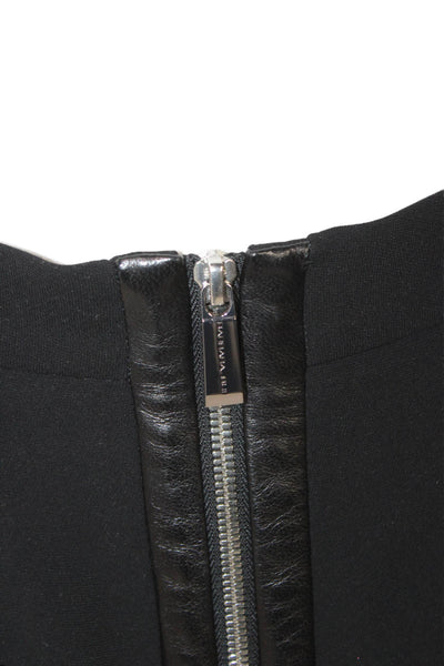 Barbara Bui Women Black Straight Pencil Skirt Knee Length Polyester Zip Size 38