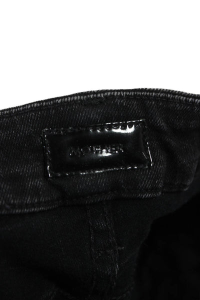 Mother Womens Skinny Black Jeans High Rise Button Fly Size 25