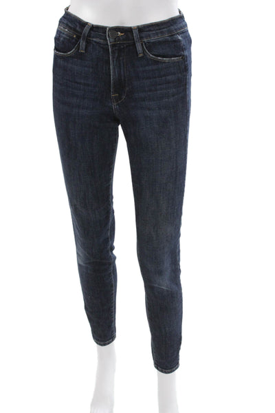 Frame Women Skinny Jeans Blue High Rise Button Size 25